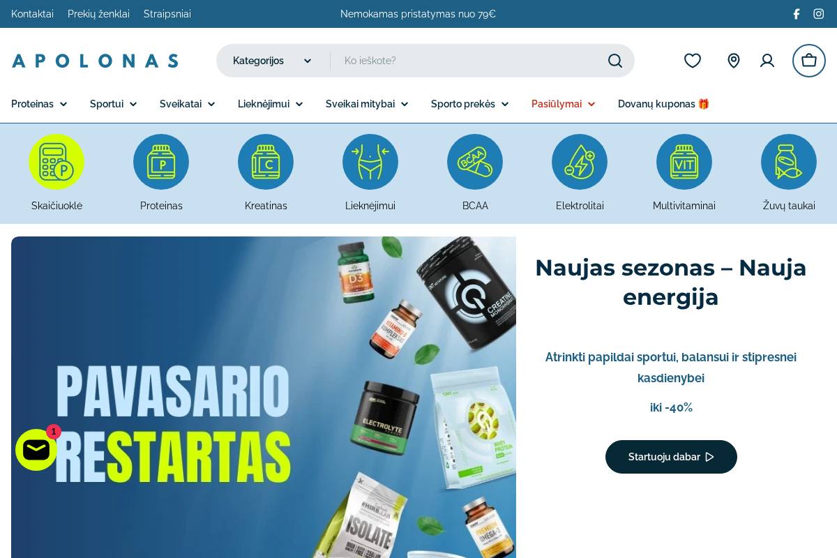 apolonopapildai.lt homepage screenshot