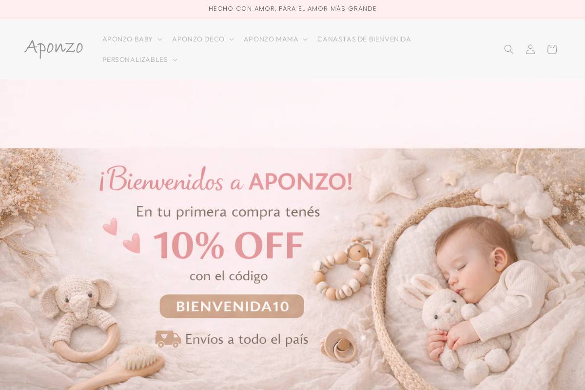 aponzobaby.com homepage screenshot
