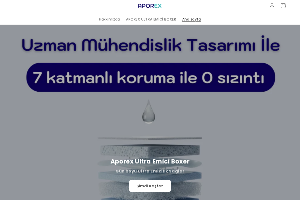 APOREX homepage screenshot