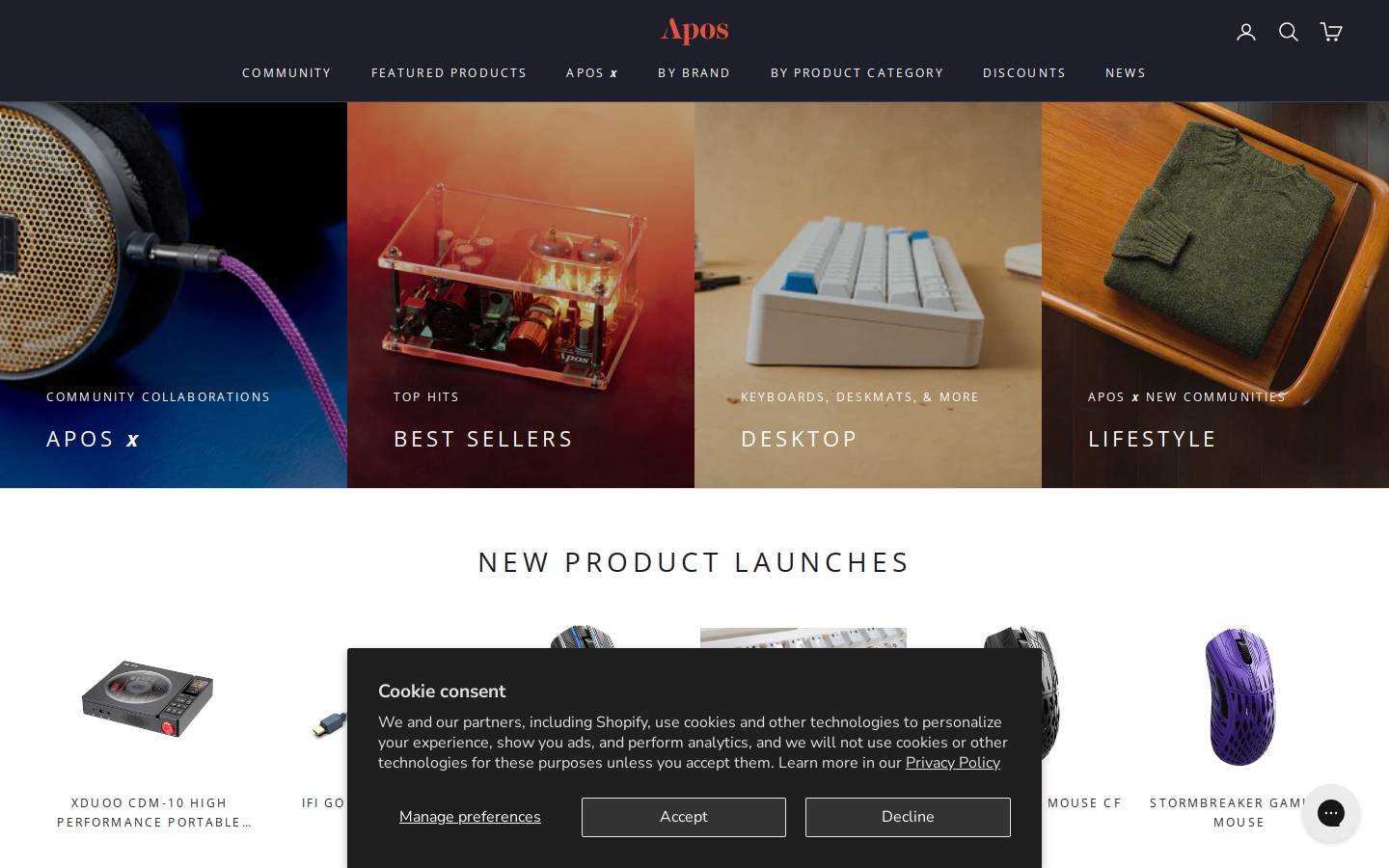 Apos homepage screenshot