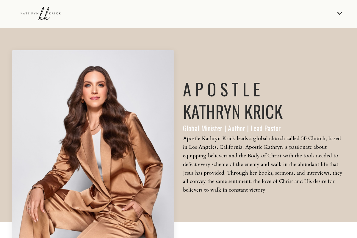 apostlekathrynkrick.com homepage screenshot