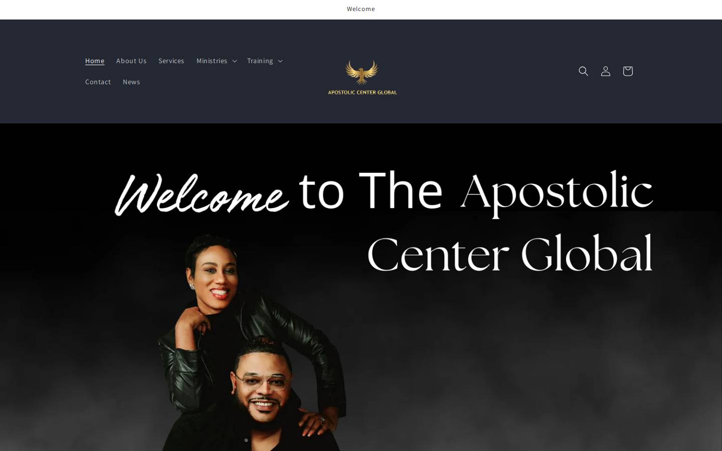 apostoliccenter.global homepage screenshot