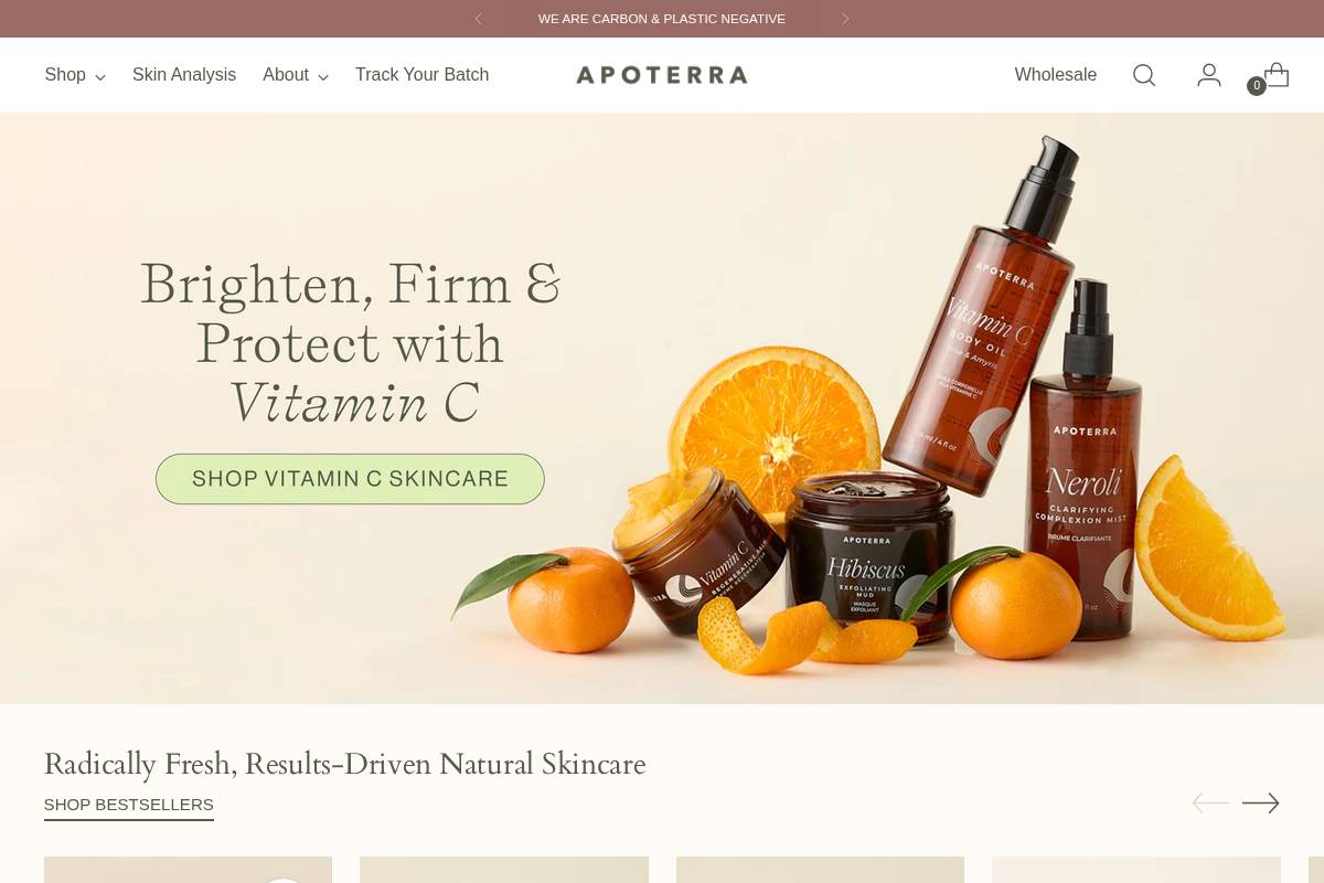 apoterra.com homepage screenshot