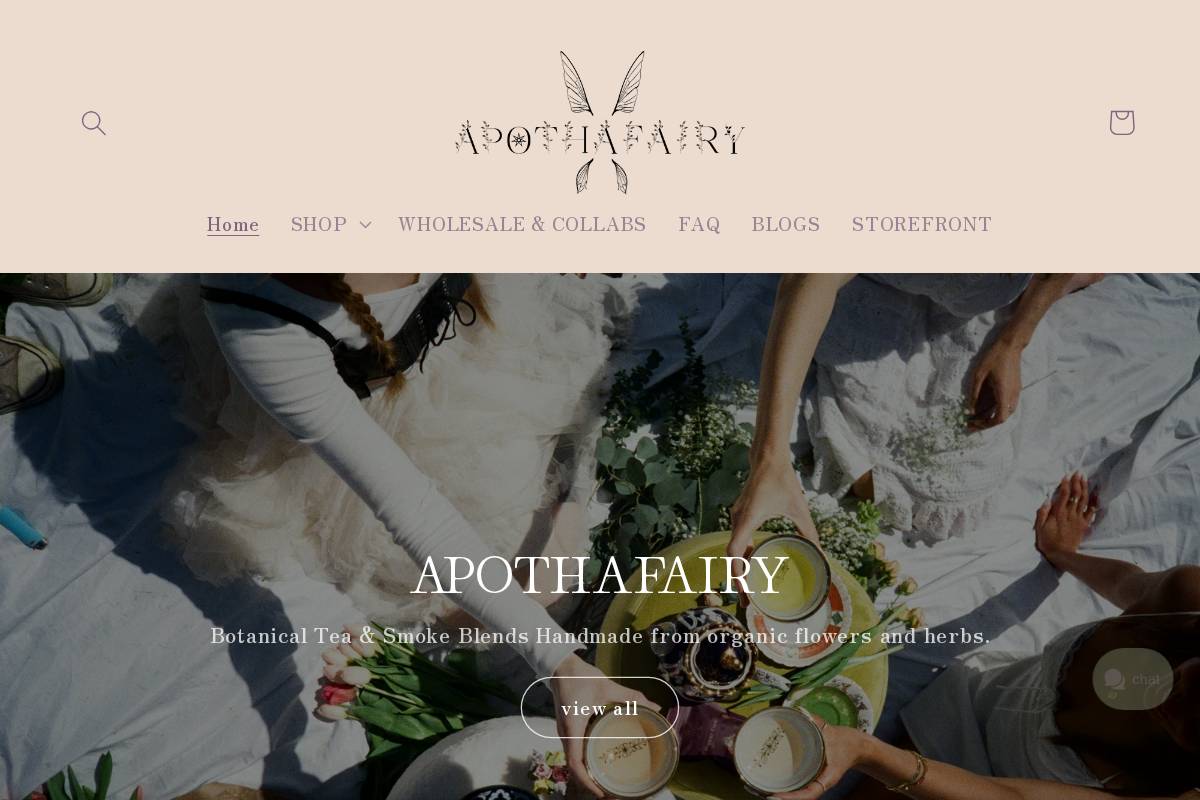 apothafairy.co homepage screenshot