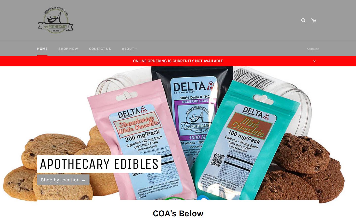 apothecarybyh4h.com homepage screenshot