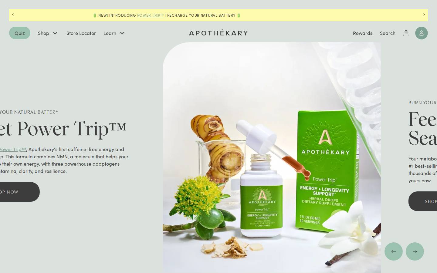 Apothekary homepage screenshot