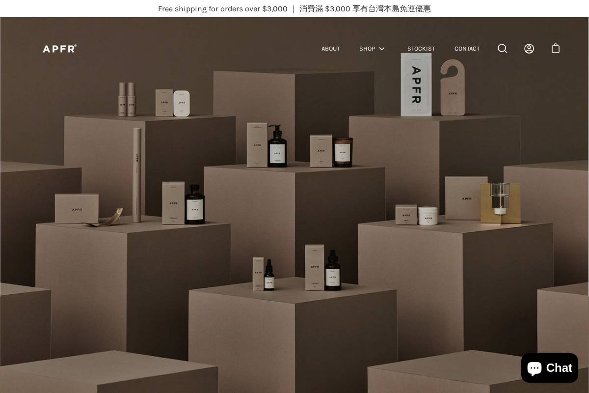 apothekefragrance.tw homepage screenshot
