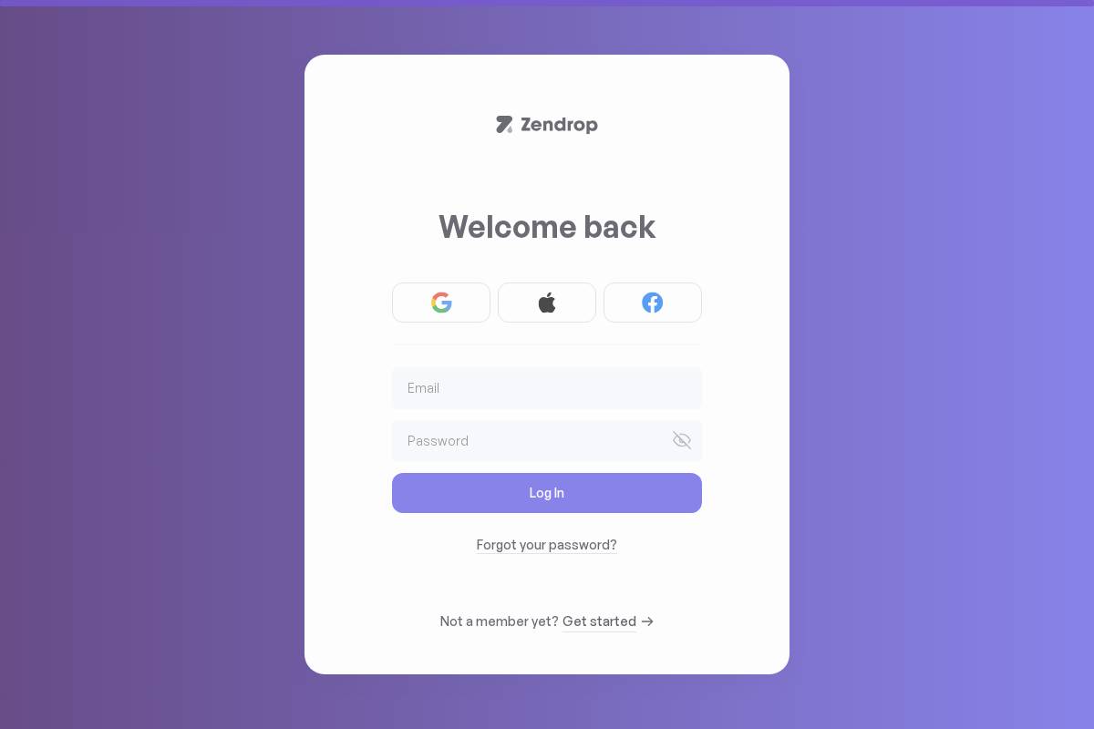 app.zendrop.com homepage screenshot