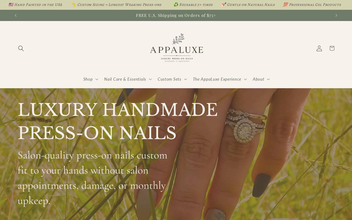 appaluxe.com homepage screenshot