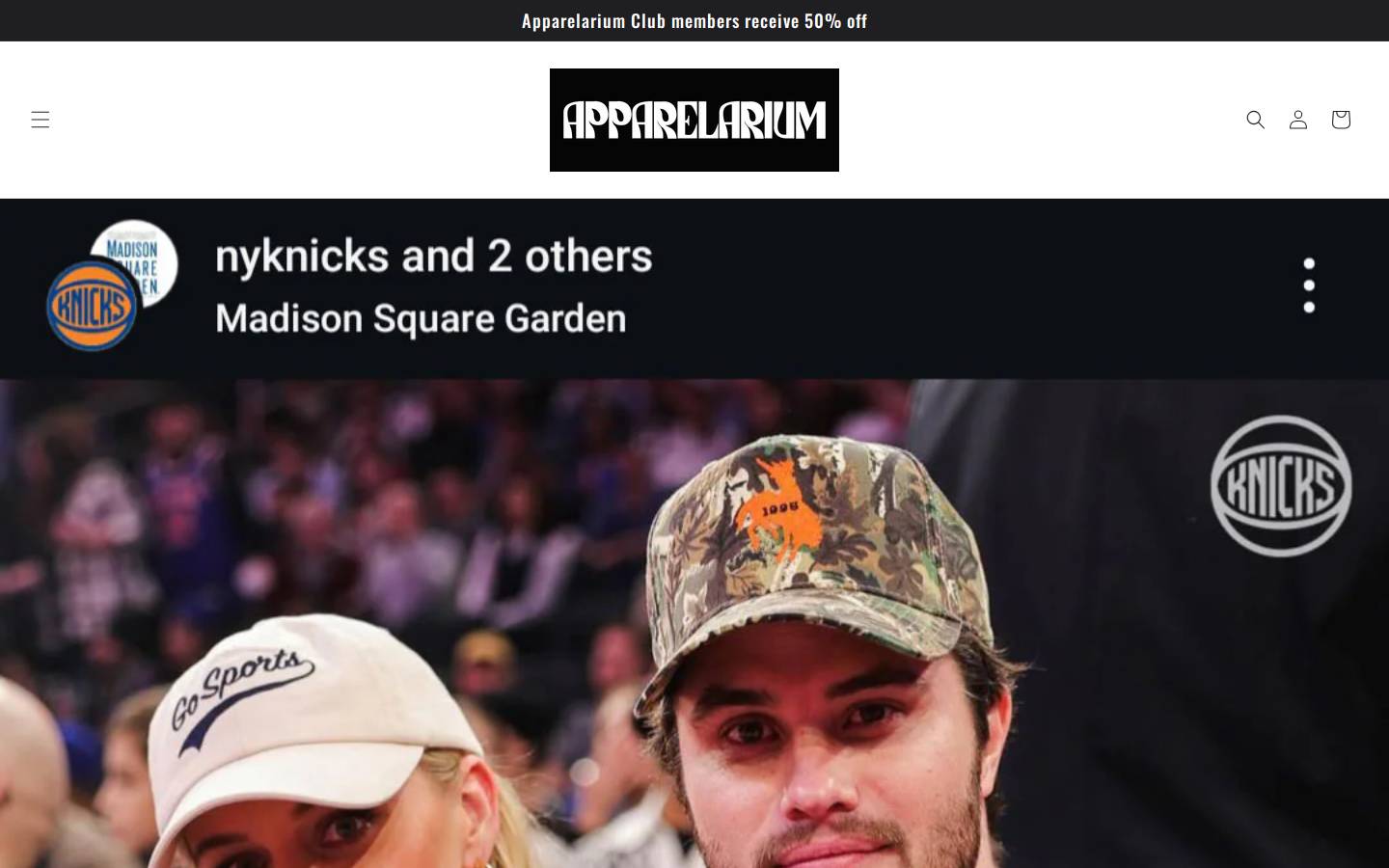 apparelarium.com homepage screenshot