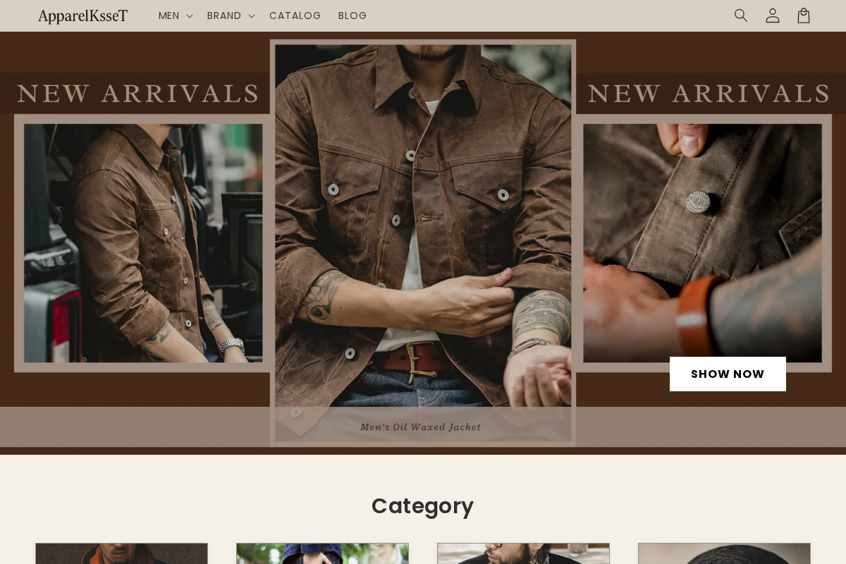 ApparelKsset homepage screenshot