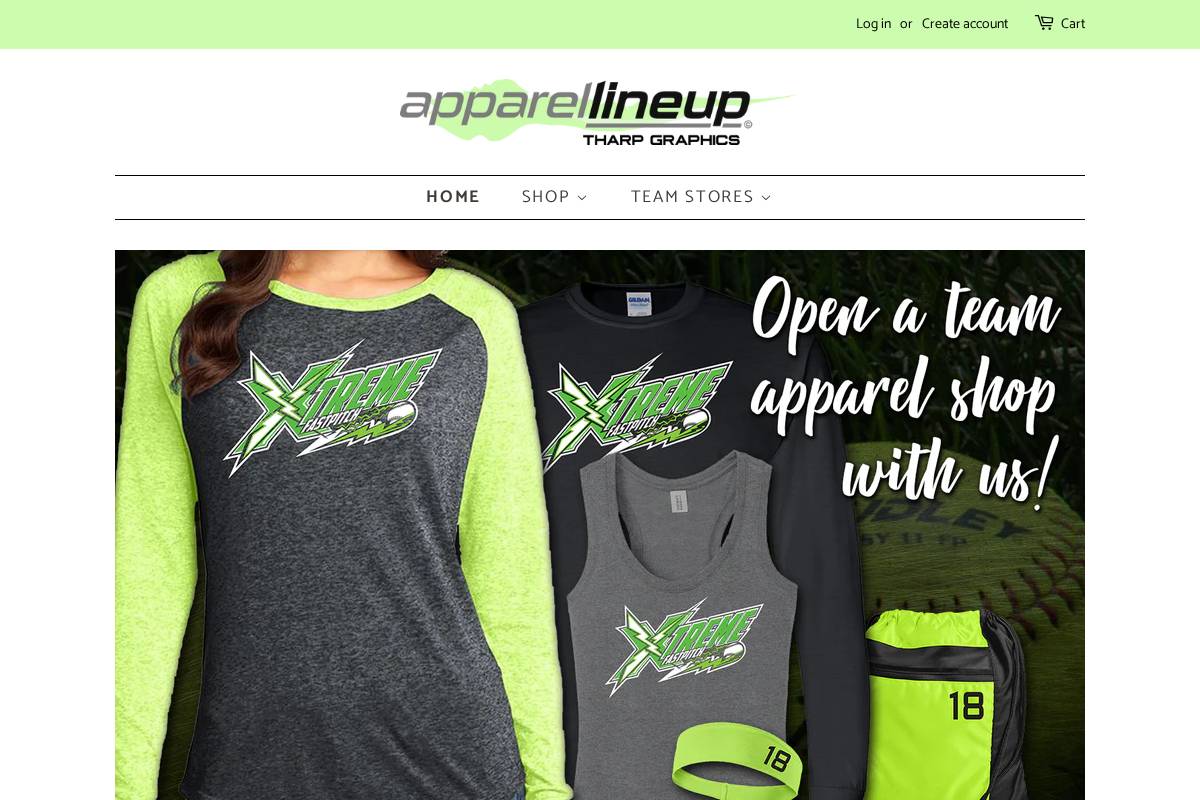 apparellineup.com homepage screenshot