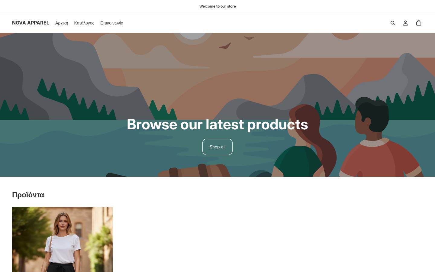 apparelnova.com homepage screenshot