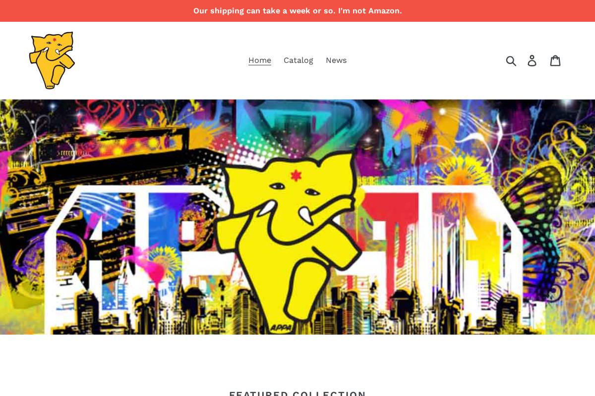 appathedancingelephant.com homepage screenshot