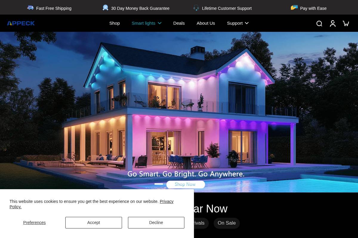 Appeck homepage screenshot