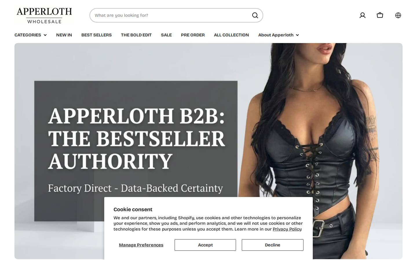 apperloth.com homepage screenshot