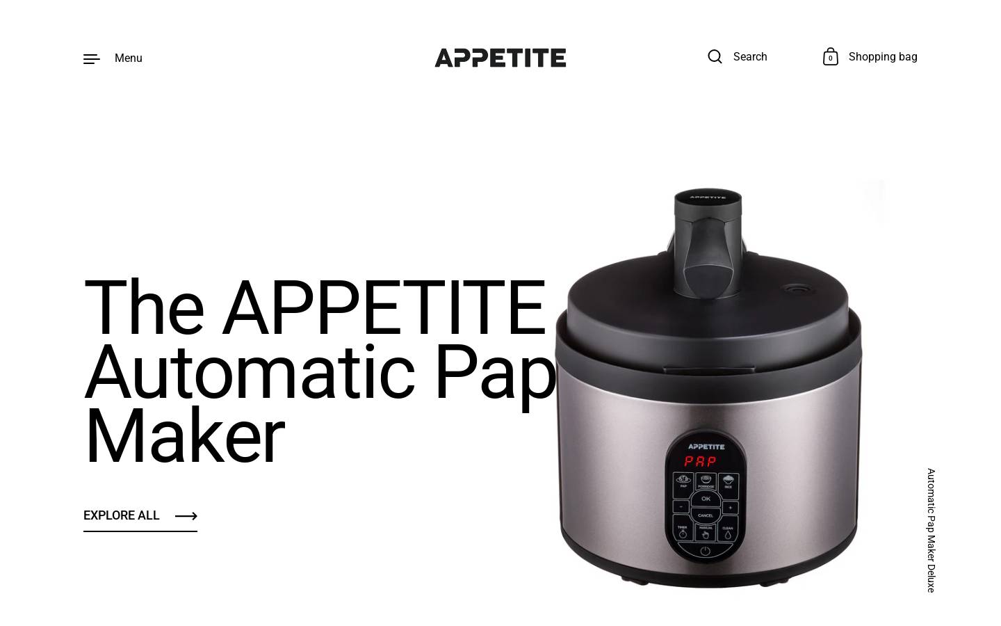 appetite-sa.com homepage screenshot