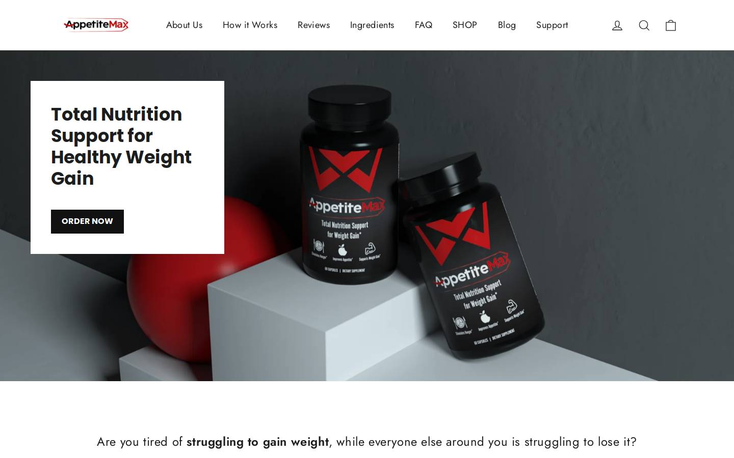 appetitemax.com homepage screenshot