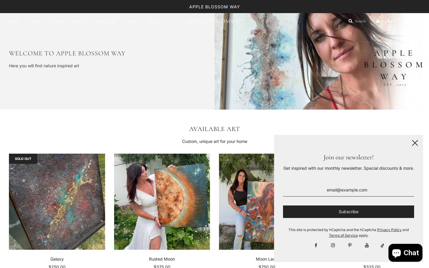 appleblossomway.com homepage screenshot