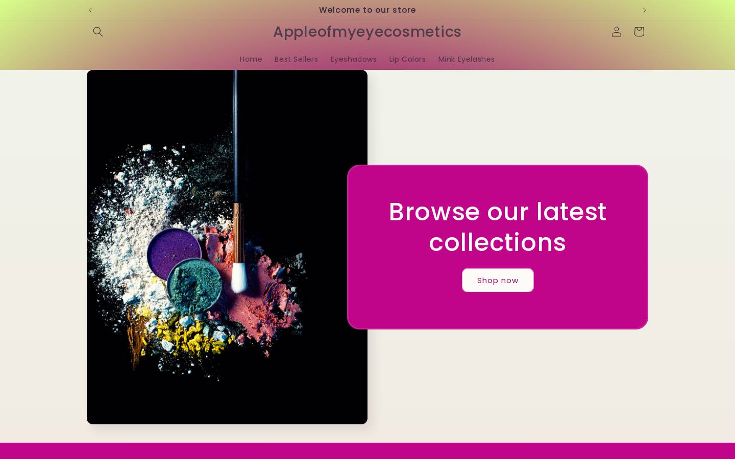 appleofmyeyecosmetics.com homepage screenshot