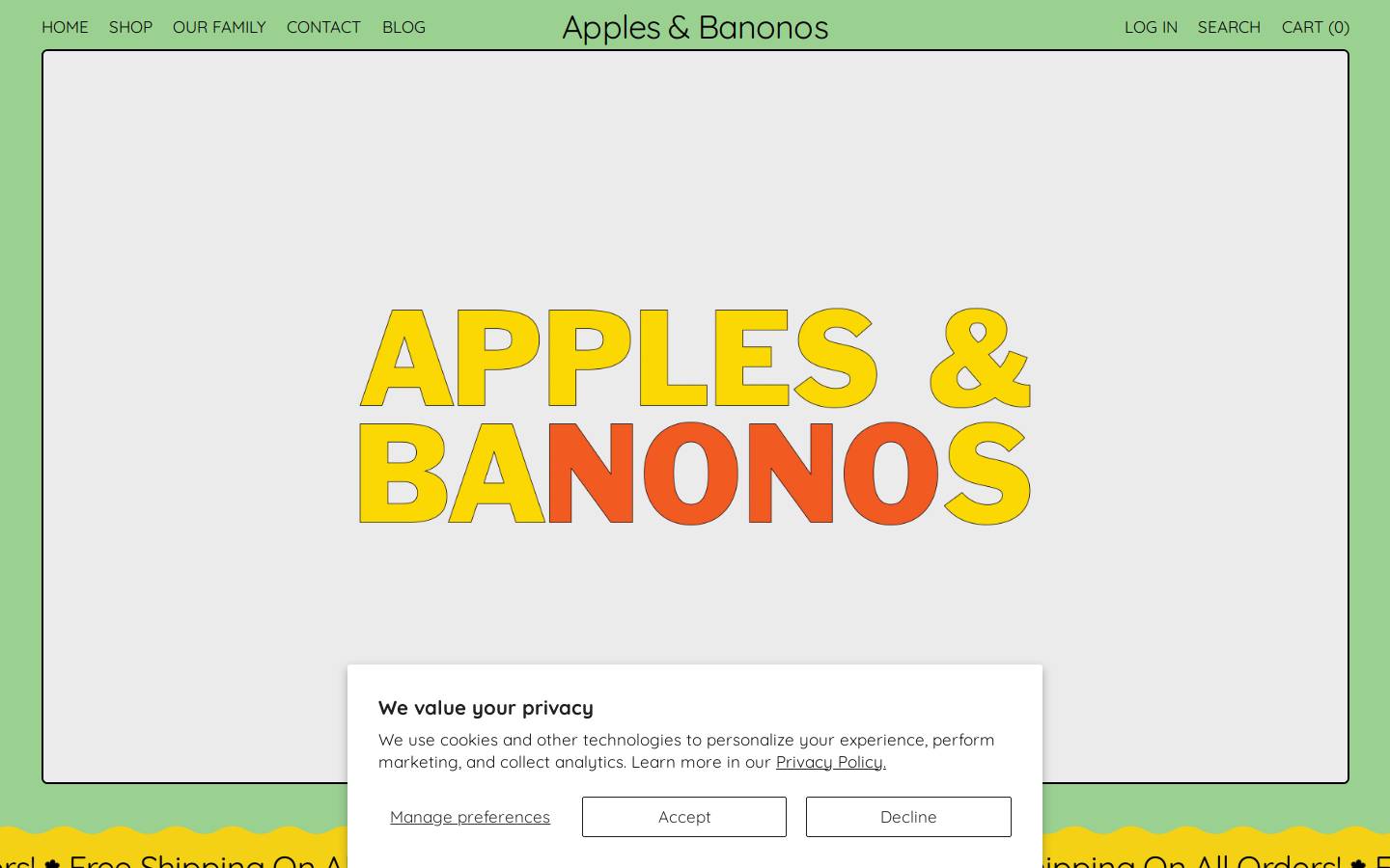 applesandbanonos.com homepage screenshot