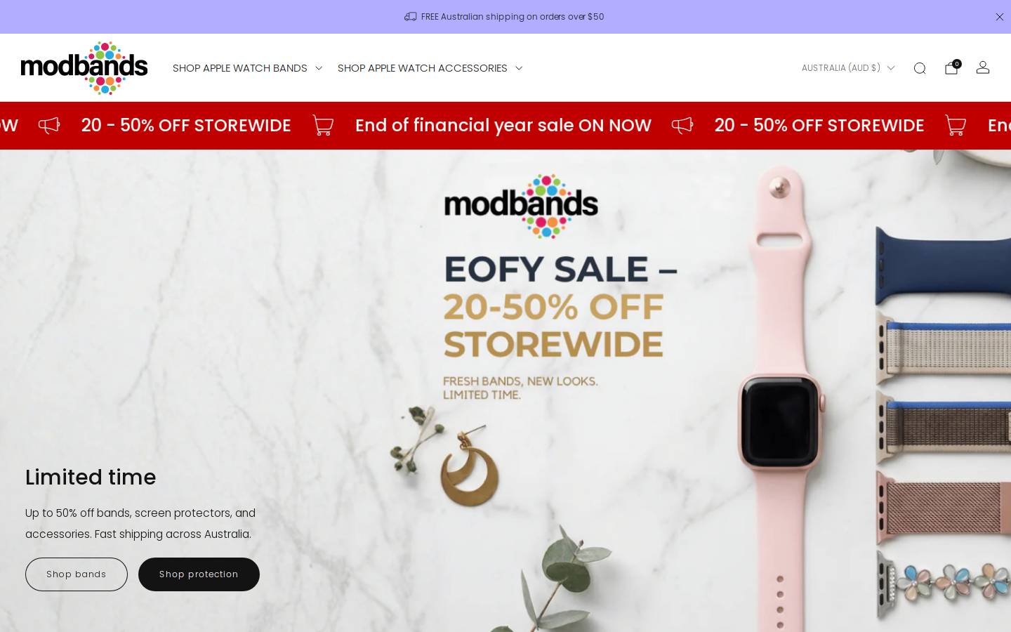 applewatchstrap.com.au homepage screenshot
