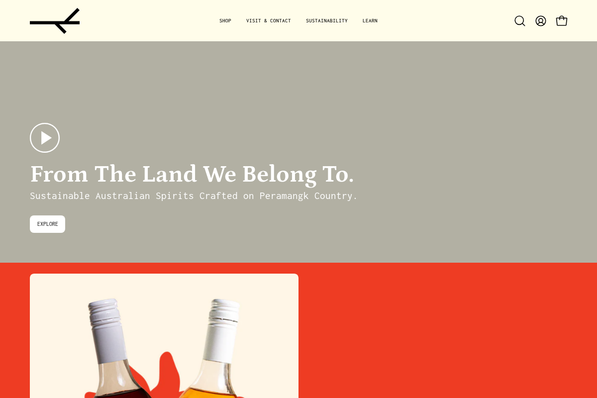 Applewood Distillery homepage screenshot