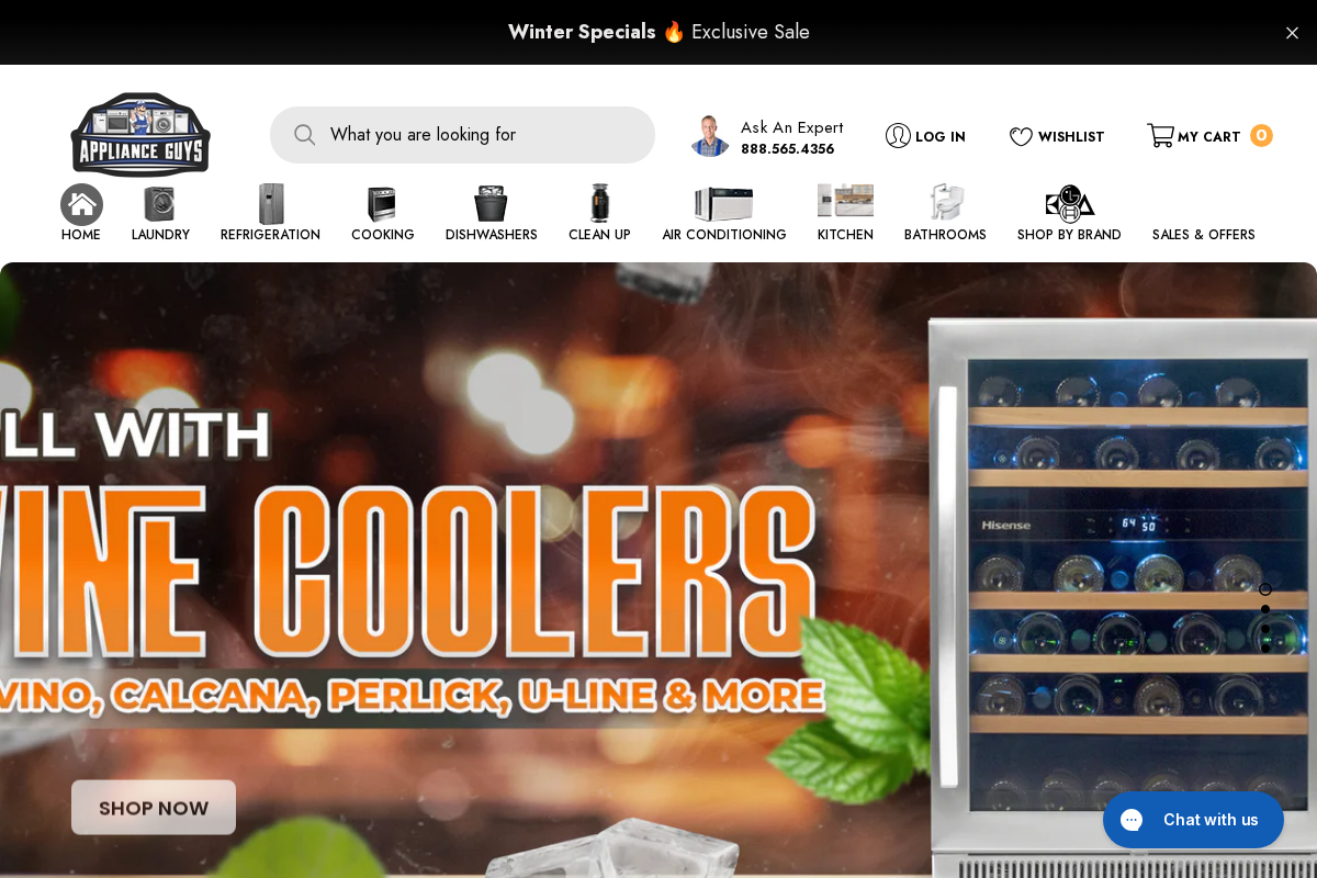 Appliance Guys homepage screenshot