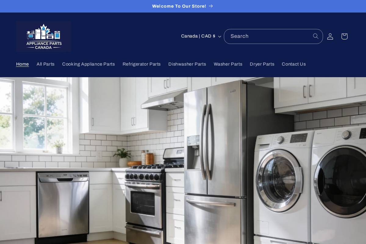 appliancepartscanada.ca homepage screenshot