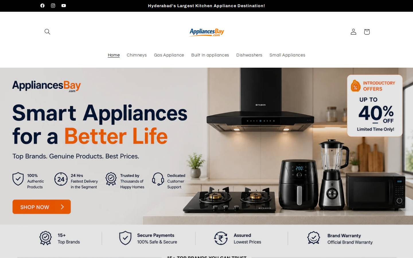 appliancesbay.com homepage screenshot
