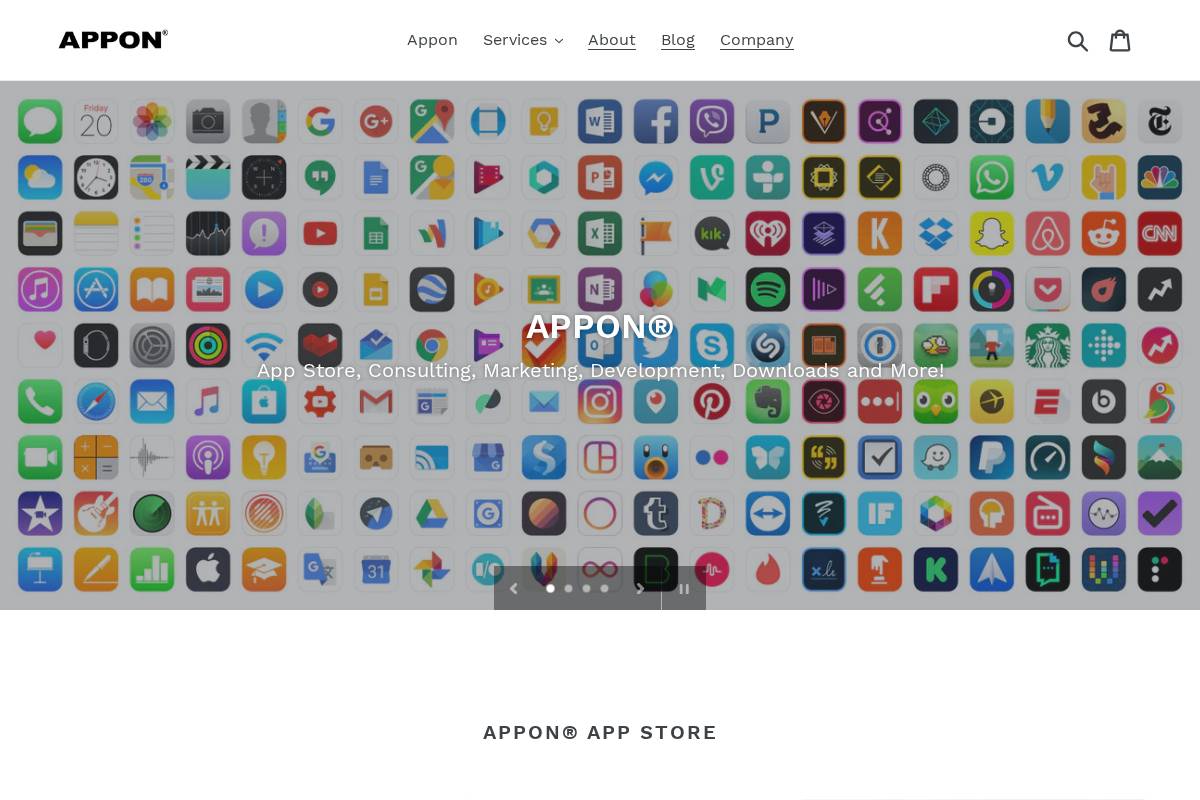 appon.com homepage screenshot