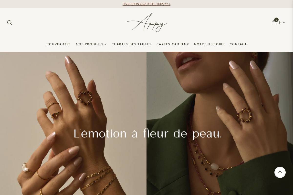 appyjewelry.com homepage screenshot