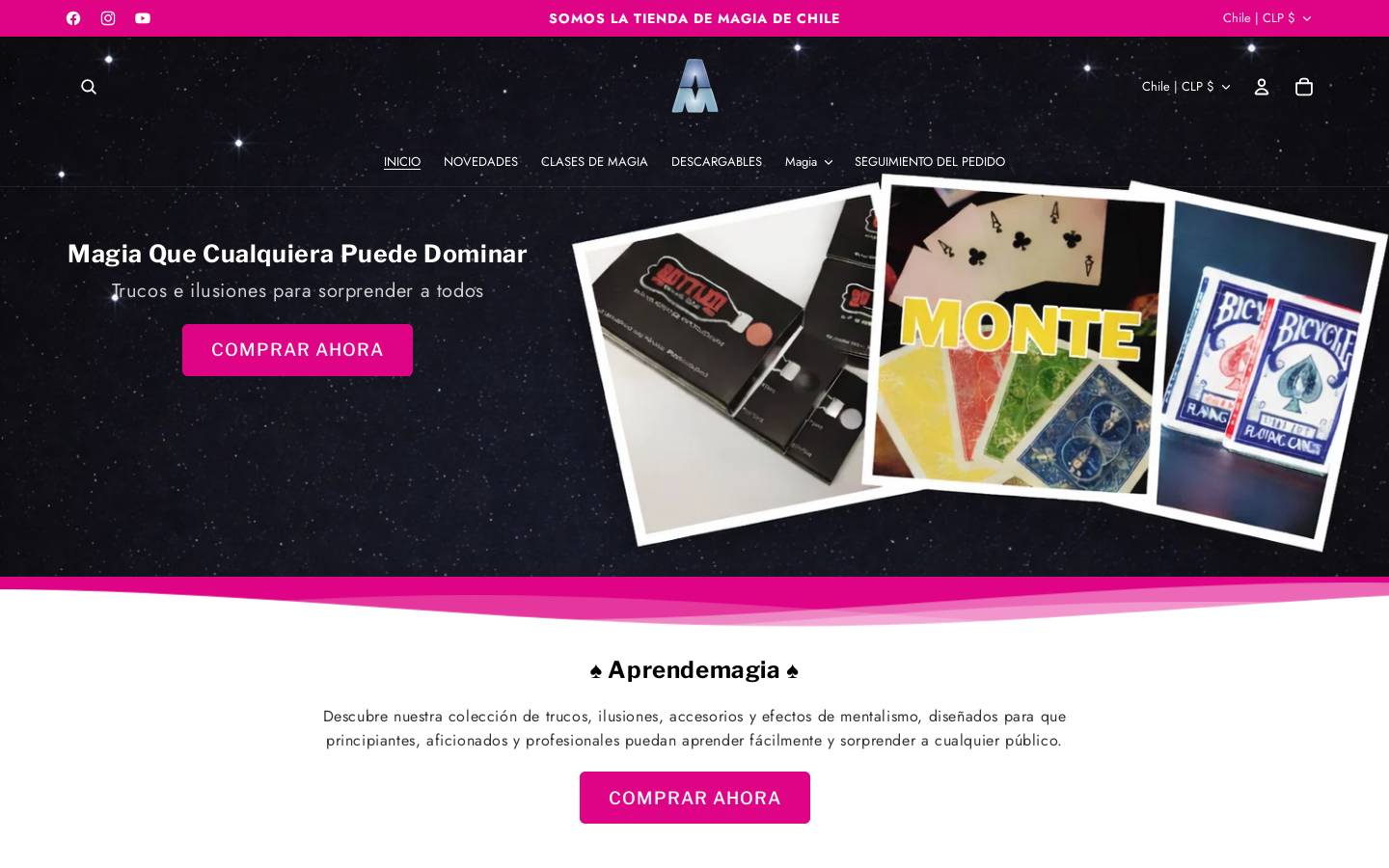 aprendemagia.cl homepage screenshot