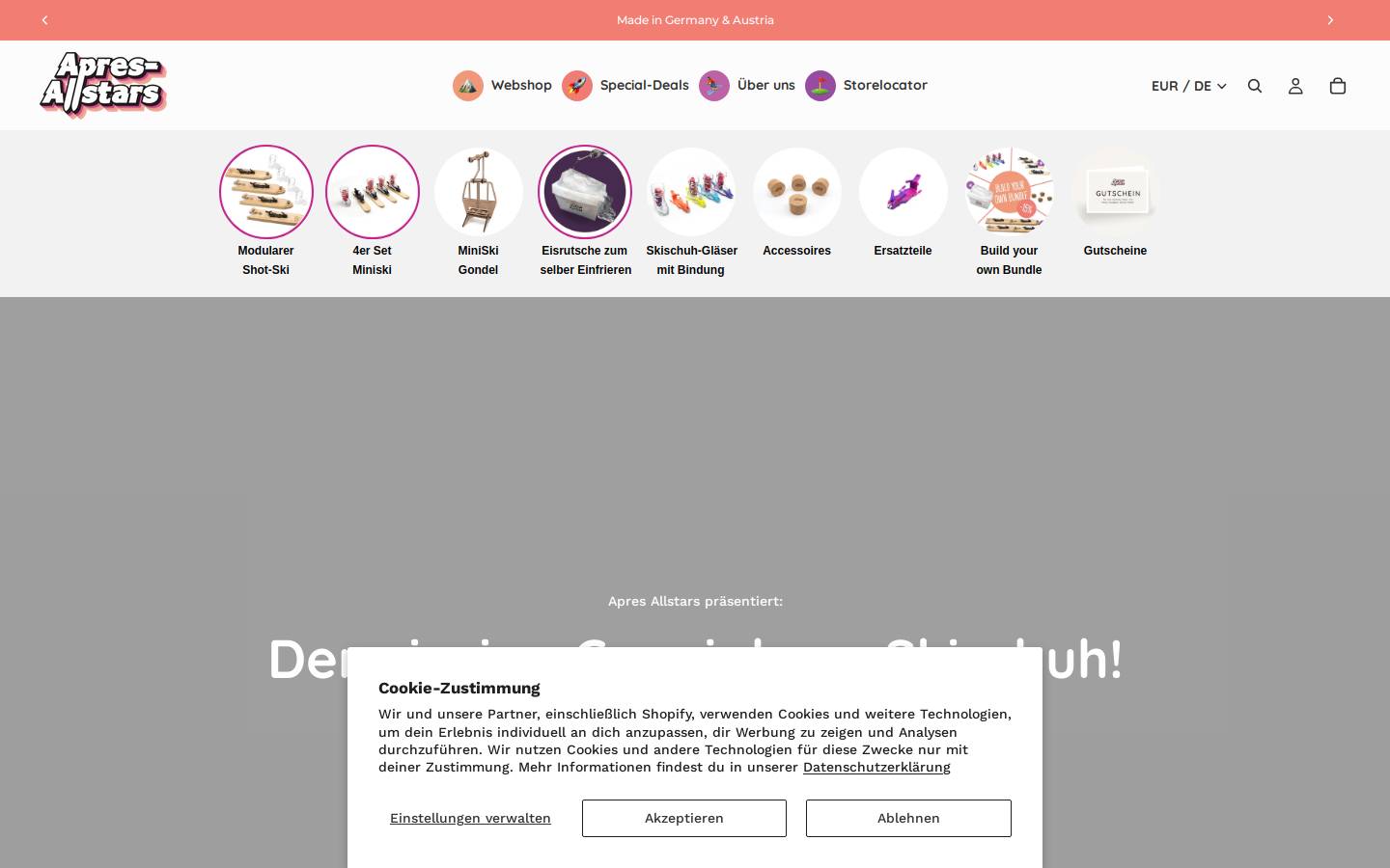 Apres-Allstars homepage screenshot