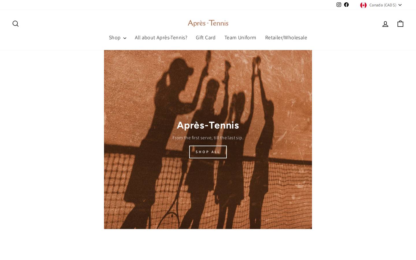 apres-tennis.ca homepage screenshot