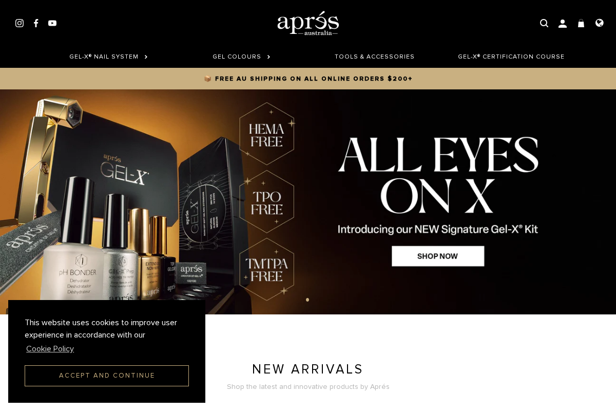 Aprés Nail homepage screenshot