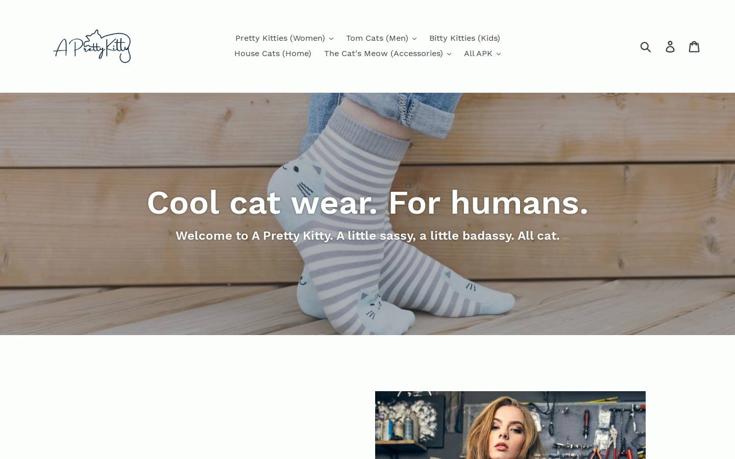 aprettykitty.com homepage screenshot