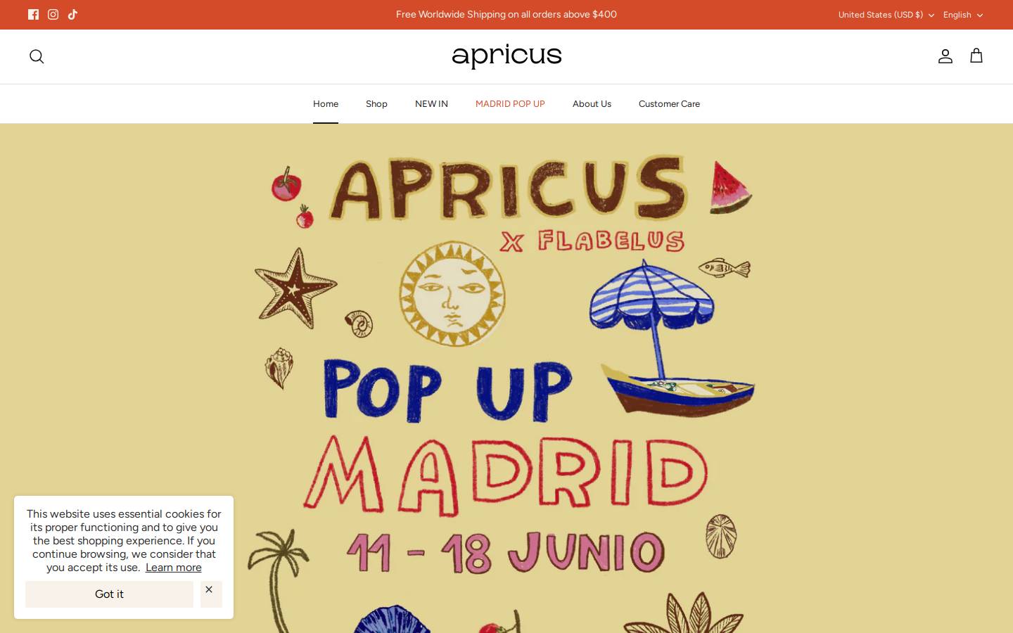 apricustudio.com homepage screenshot