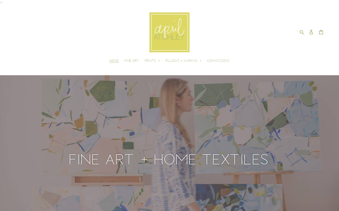aprilatchleyart.com homepage screenshot