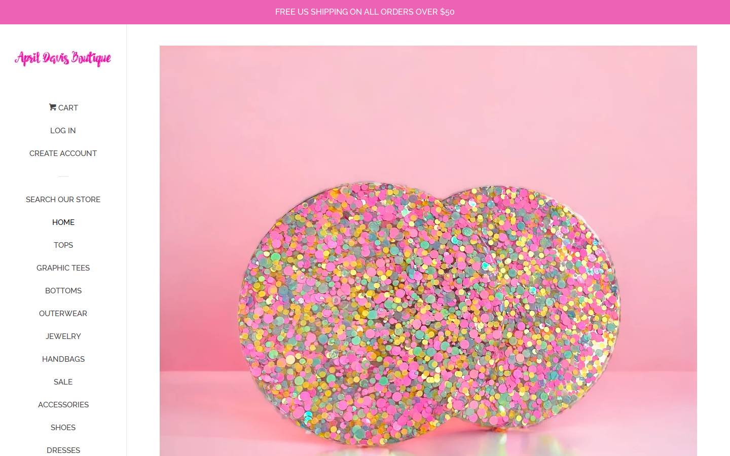 aprildavisboutique.com homepage screenshot