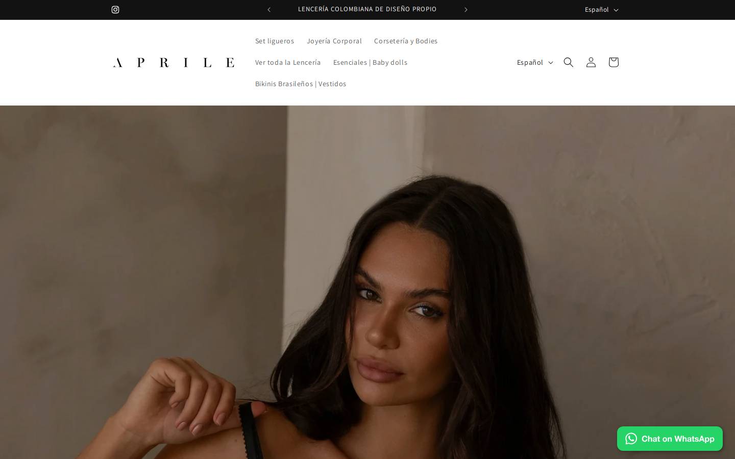 aprileboutique.com homepage screenshot