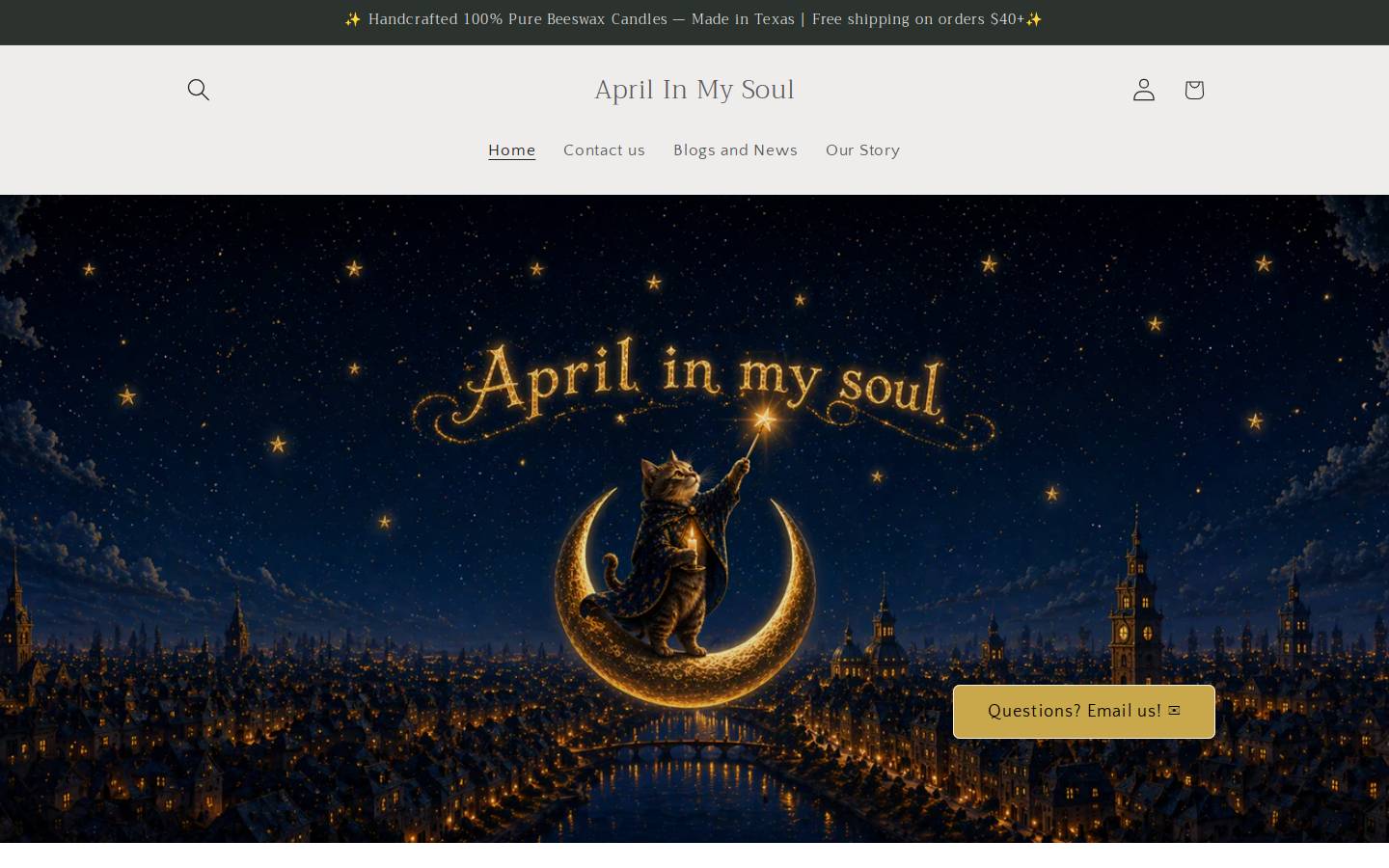 aprilinmysoul.com homepage screenshot