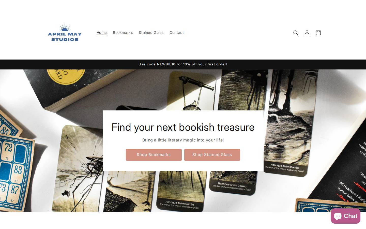 aprilmaystudios.shop homepage screenshot
