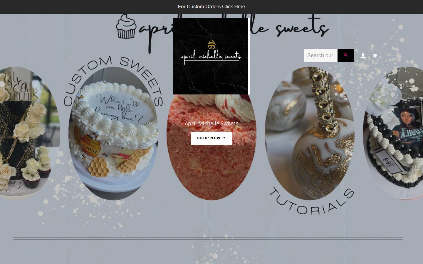 aprilmichellesweets.com homepage screenshot