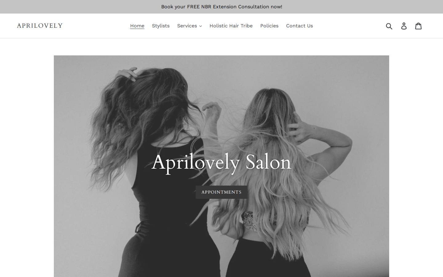 aprilovely.com homepage screenshot