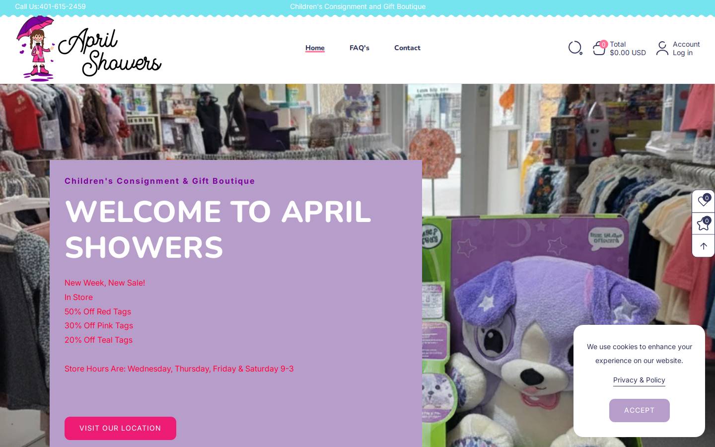 aprilshowersri.com homepage screenshot