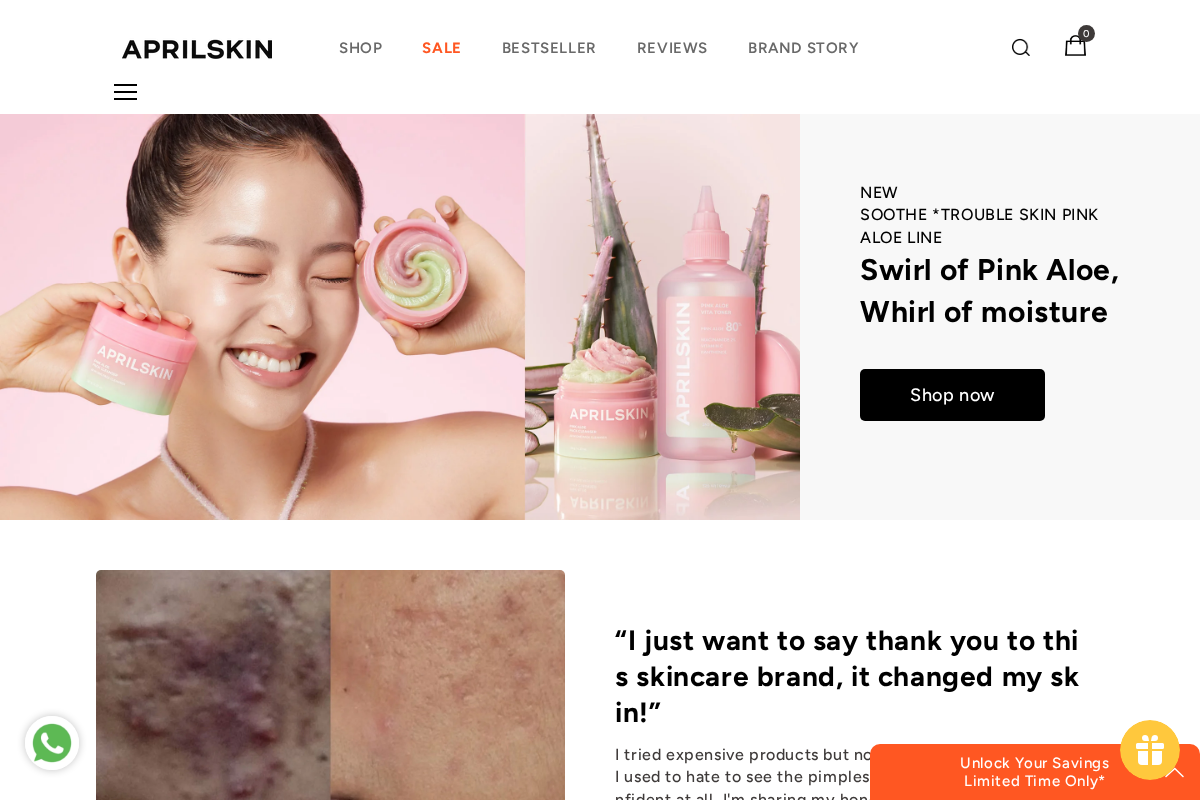 aprilskin.com.sg homepage screenshot