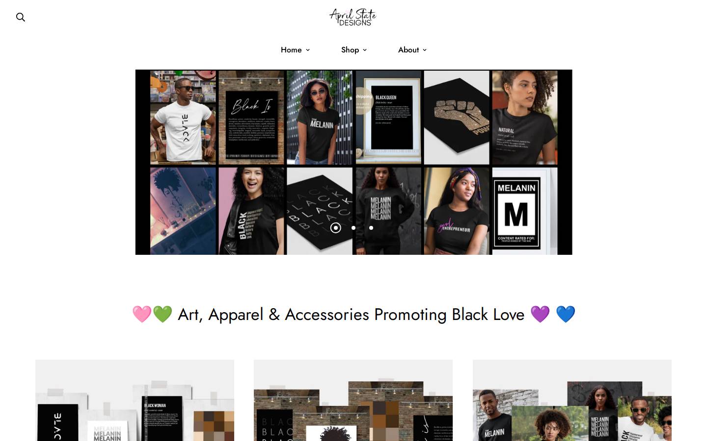 aprilstatedesigns.com homepage screenshot