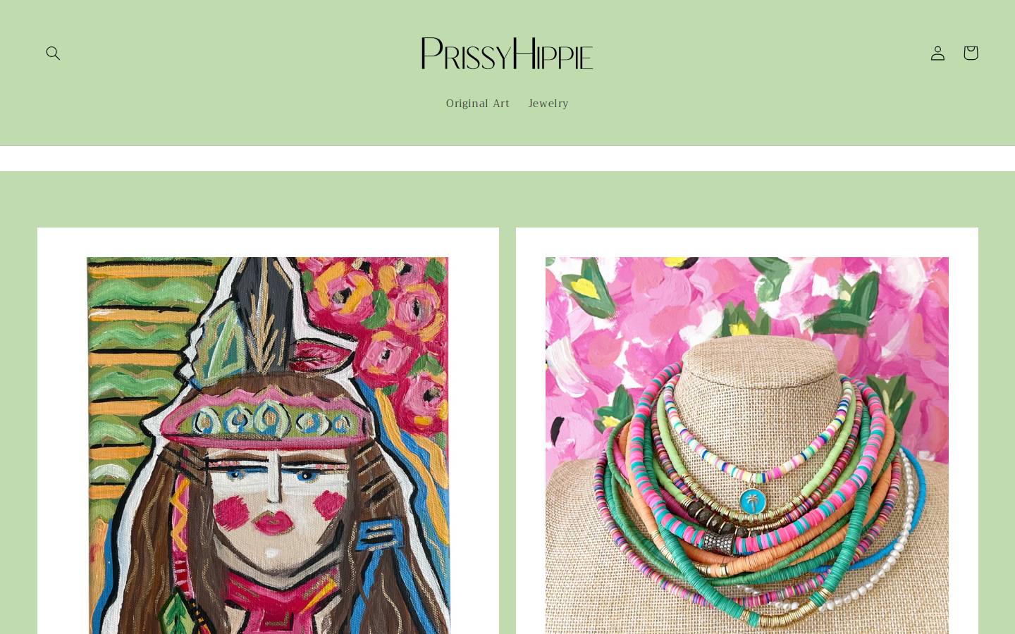 aprissyhippie.com homepage screenshot
