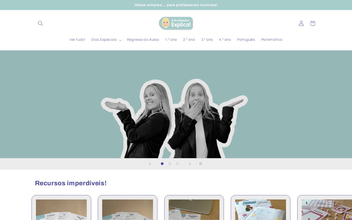 aprofessoraexplica.com homepage screenshot